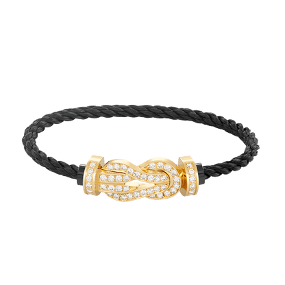 [Sophire Jewelry ]CHANCE LARGE 8 FIGURE BUCKLE FULLDIAMOND BRACELET GOLD