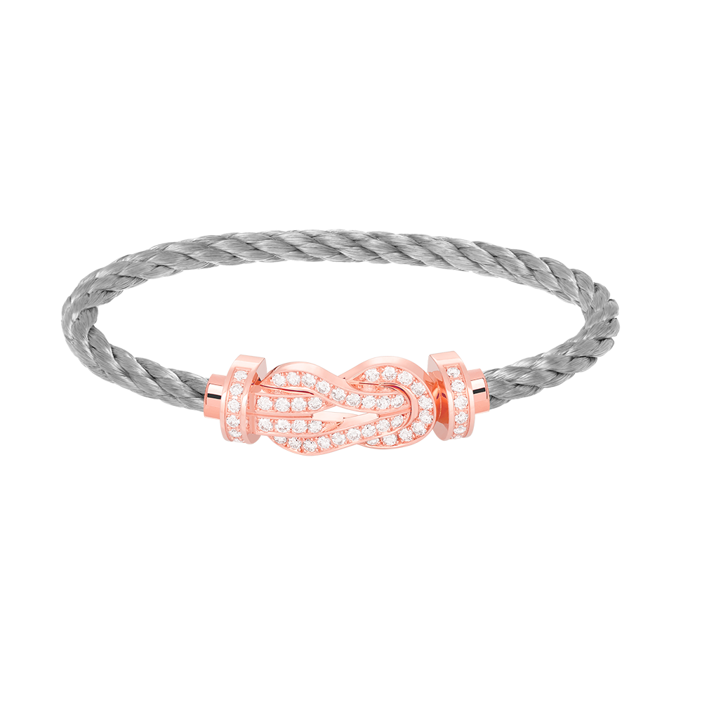 [Sophire Jewelry ]CHANCE LARGE 8 FIGURE BUCKLE FULL DIAMOND BRACELET ROSE GOLD
