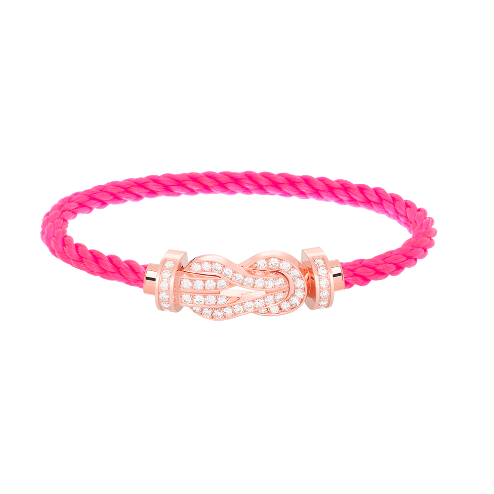 [Sophire Jewelry ]CHANCE LARGE 8 FIGURE BUCKLE FULL DIAMOND BRACELET ROSE GOLD