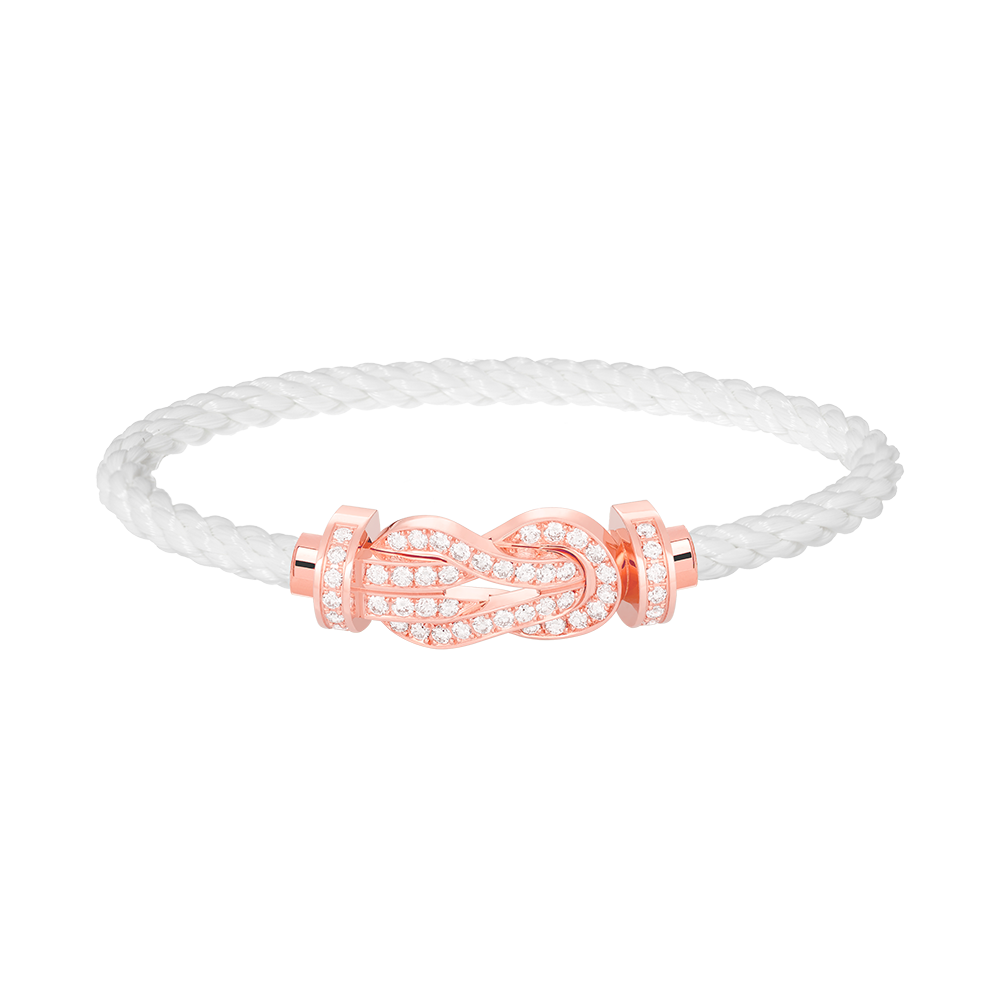 [Sophire Jewelry ]CHANCE LARGE 8 FIGURE BUCKLE FULL DIAMOND BRACELET ROSE GOLD