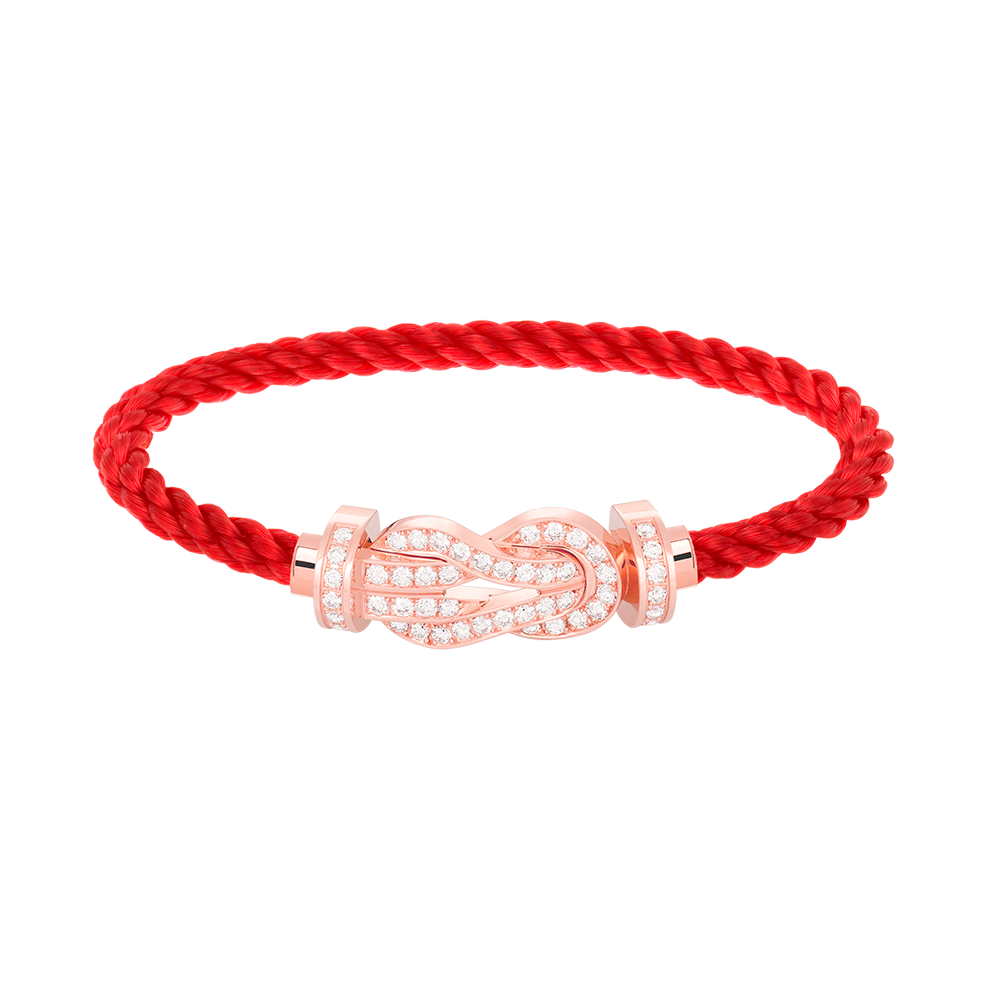 [Sophire Jewelry ]CHANCE LARGE 8 FIGURE BUCKLE FULL DIAMOND BRACELET ROSE GOLD