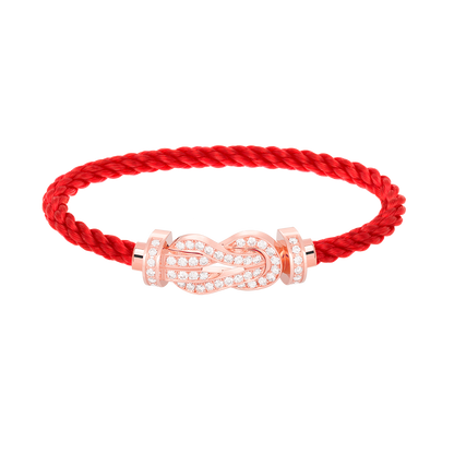 [Sophire Jewelry ]CHANCE LARGE 8 FIGURE BUCKLE FULL DIAMOND BRACELET ROSE GOLD