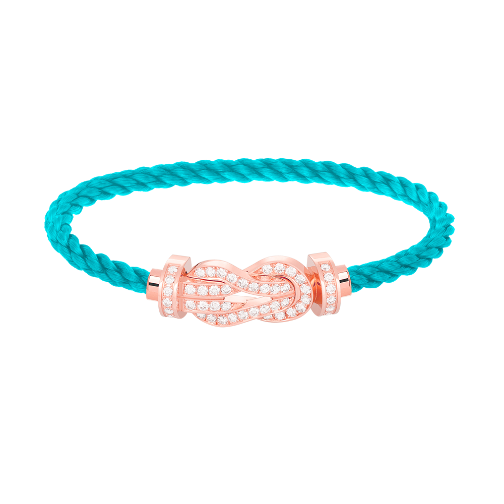 [Sophire Jewelry ]CHANCE LARGE 8 FIGURE BUCKLE FULL DIAMOND BRACELET ROSE GOLD