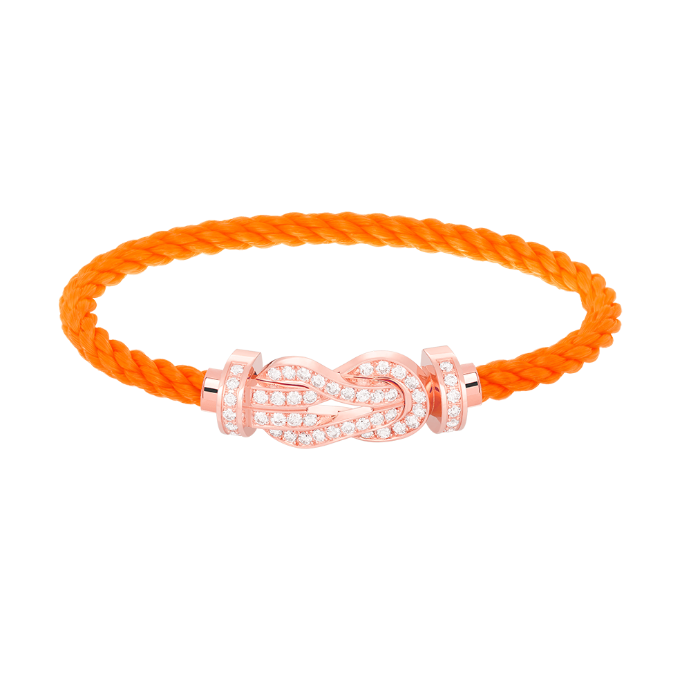 [Sophire Jewelry ]CHANCE LARGE 8 FIGURE BUCKLE FULL DIAMOND BRACELET ROSE GOLD