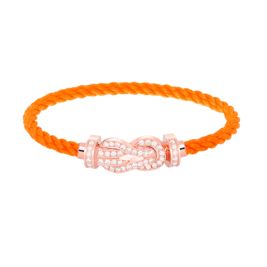 [Sophire]LARGE 8-FIGURE BUCKLE FULL DIAMOND BRACELET - ROSE GOLD