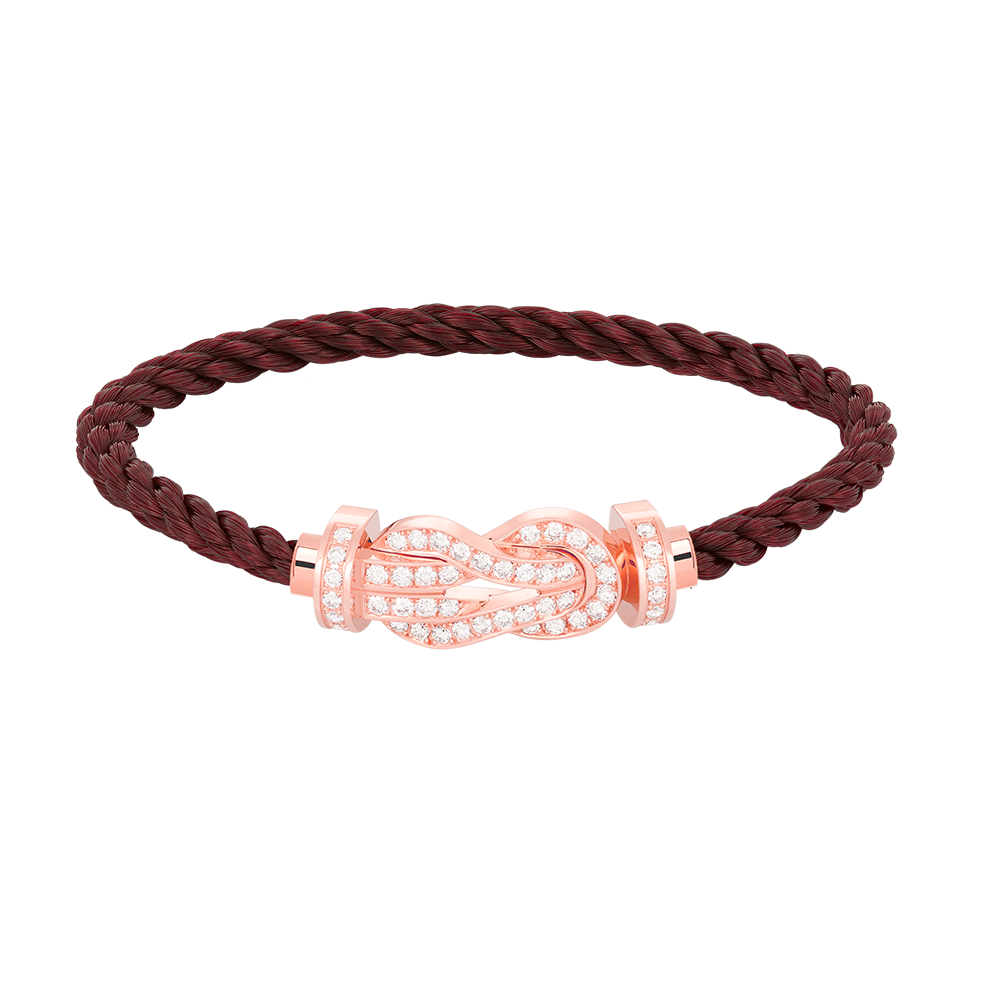 [Sophire Jewelry ]CHANCE LARGE 8 FIGURE BUCKLE FULL DIAMOND BRACELET ROSE GOLD