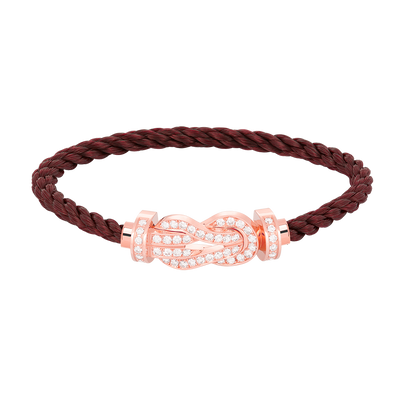 [Sophire Jewelry ]CHANCE LARGE 8 FIGURE BUCKLE FULL DIAMOND BRACELET ROSE GOLD