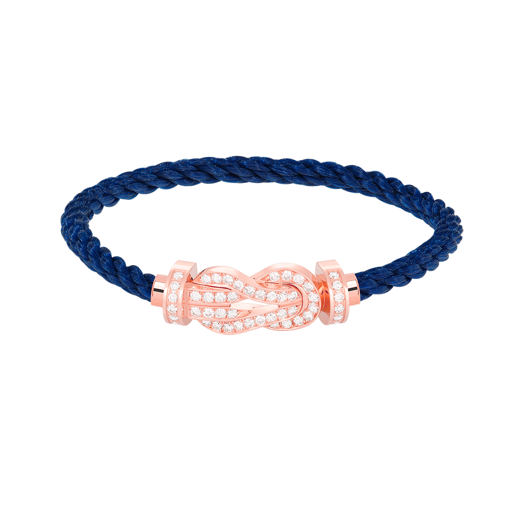 [Sophire Jewelry ]CHANCE LARGE 8 FIGURE BUCKLE FULL DIAMOND BRACELET ROSE GOLD
