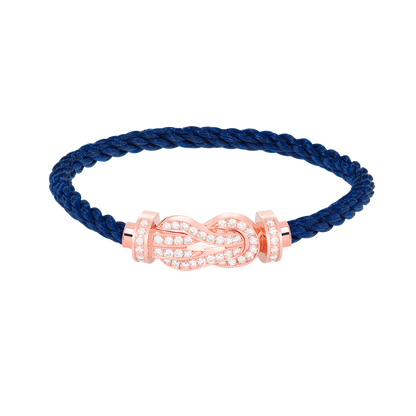 [Sophire Jewelry ]CHANCE LARGE 8 FIGURE BUCKLE FULL DIAMOND BRACELET ROSE GOLD