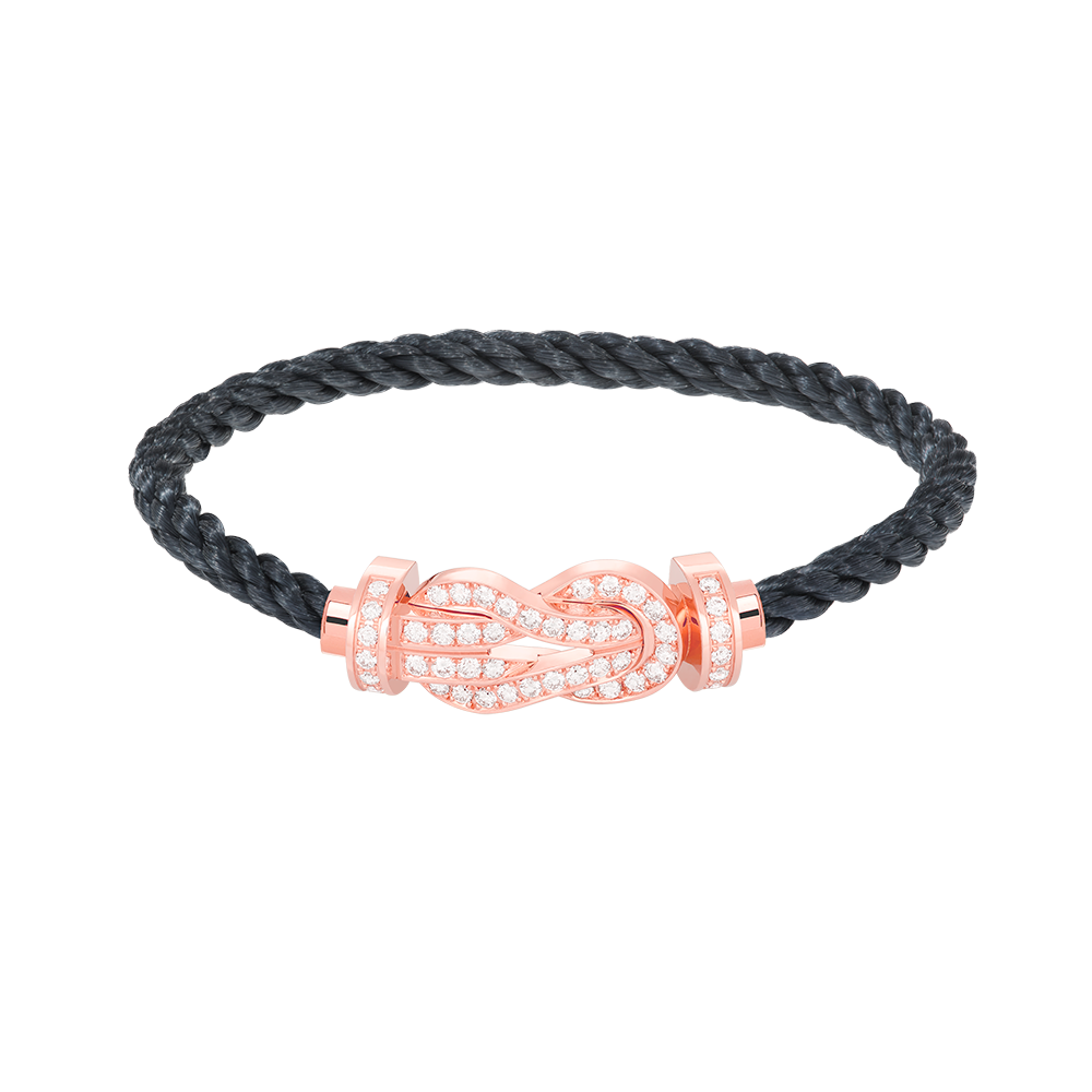 [Sophire Jewelry ]CHANCE LARGE 8 FIGURE BUCKLE FULL DIAMOND BRACELET ROSE GOLD