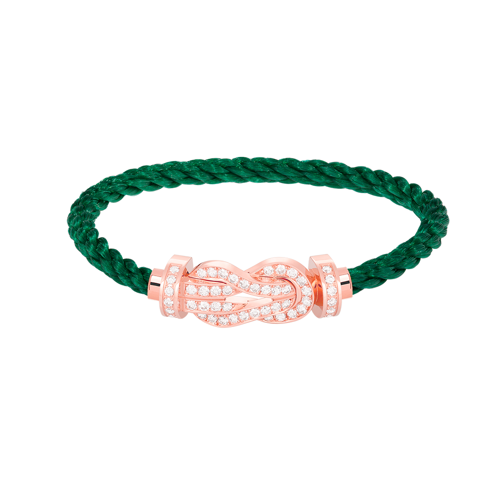 [Sophire Jewelry ]CHANCE LARGE 8 FIGURE BUCKLE FULL DIAMOND BRACELET ROSE GOLD