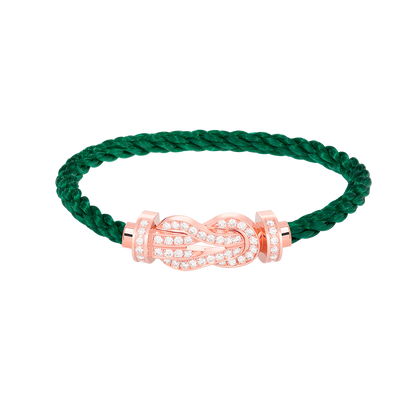 [Sophire Jewelry ]CHANCE LARGE 8 FIGURE BUCKLE FULL DIAMOND BRACELET ROSE GOLD
