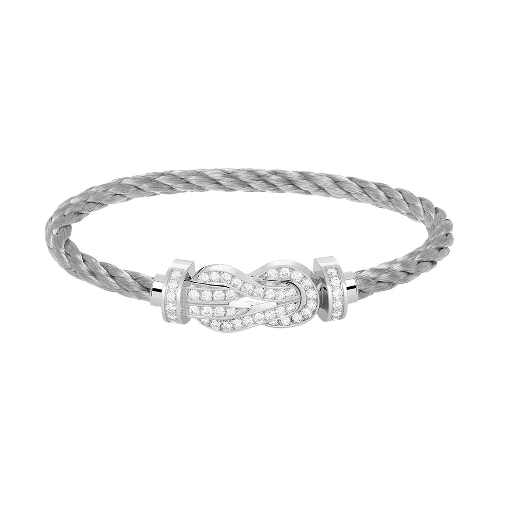 [Sophire Jewelry ]CHANCE LARGE 8 FIGURE BUCKLE FULL DIAMOND BRACELET SILVER