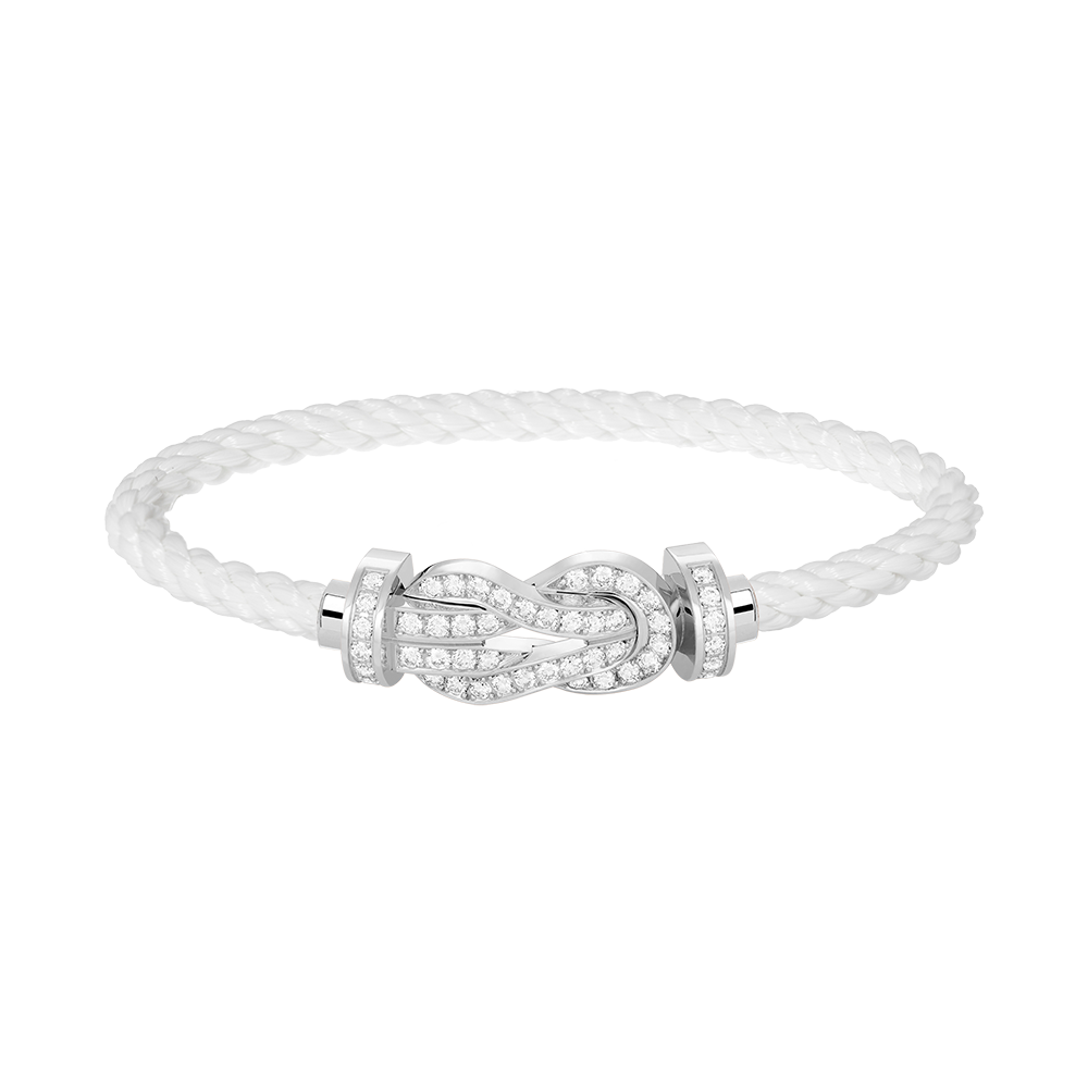 [Sophire Jewelry ]CHANCE LARGE 8 FIGURE BUCKLE FULL DIAMOND BRACELET SILVER
