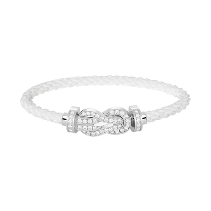 [Sophire Jewelry ]CHANCE LARGE 8 FIGURE BUCKLE FULL DIAMOND BRACELET SILVER
