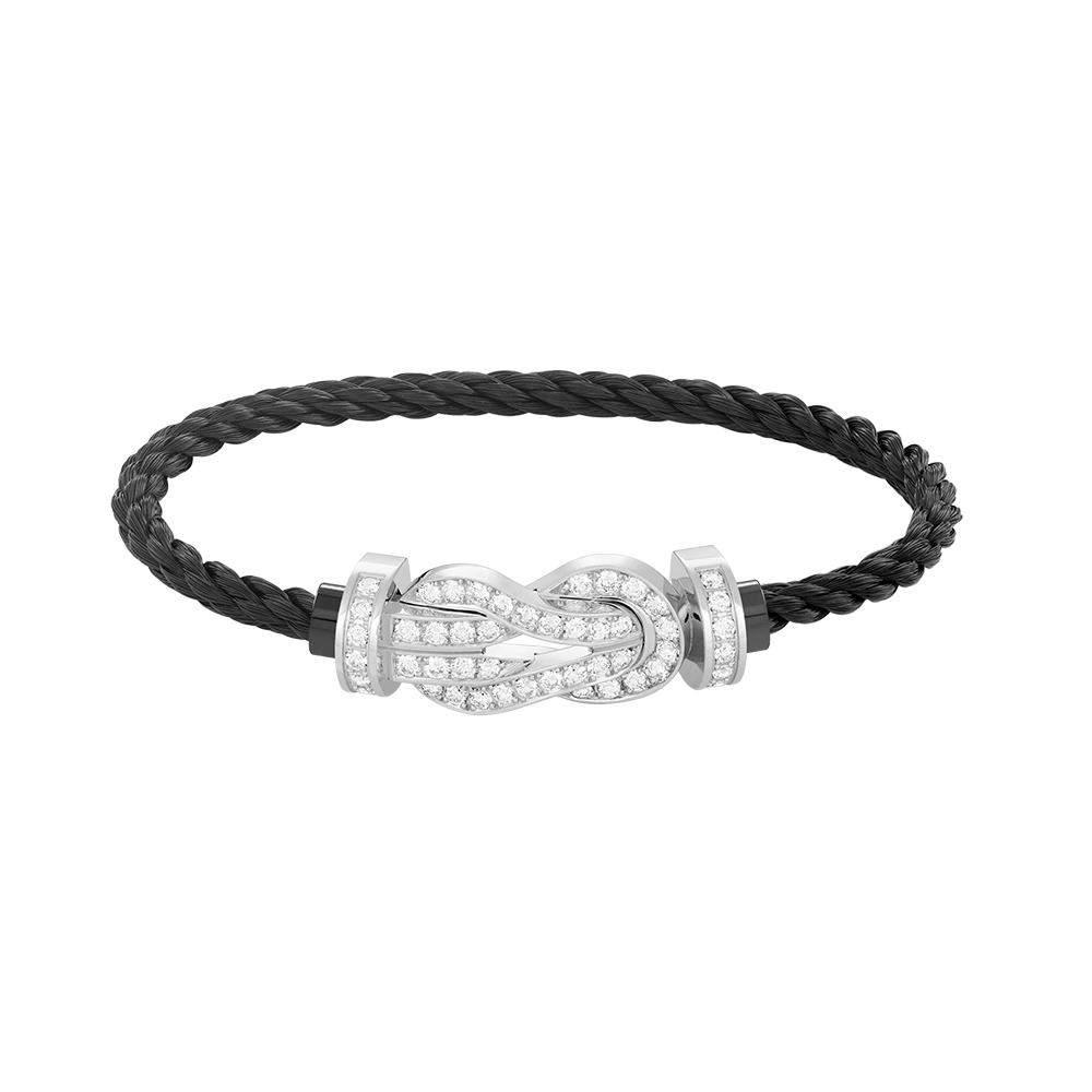 [Sophire Jewelry ]CHANCE LARGE 8 FIGURE BUCKLE FULL DIAMOND BRACELET SILVER