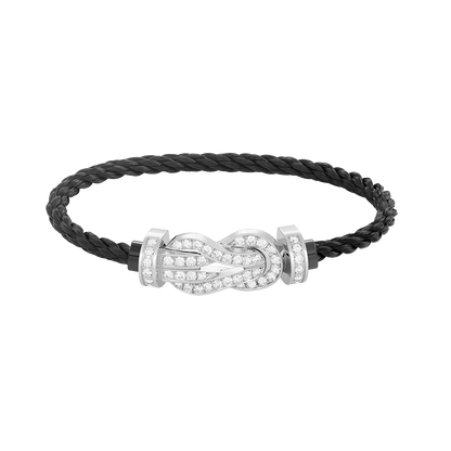 [Sophire Jewelry ]CHANCE LARGE 8 FIGURE BUCKLE FULL DIAMOND BRACELET SILVER