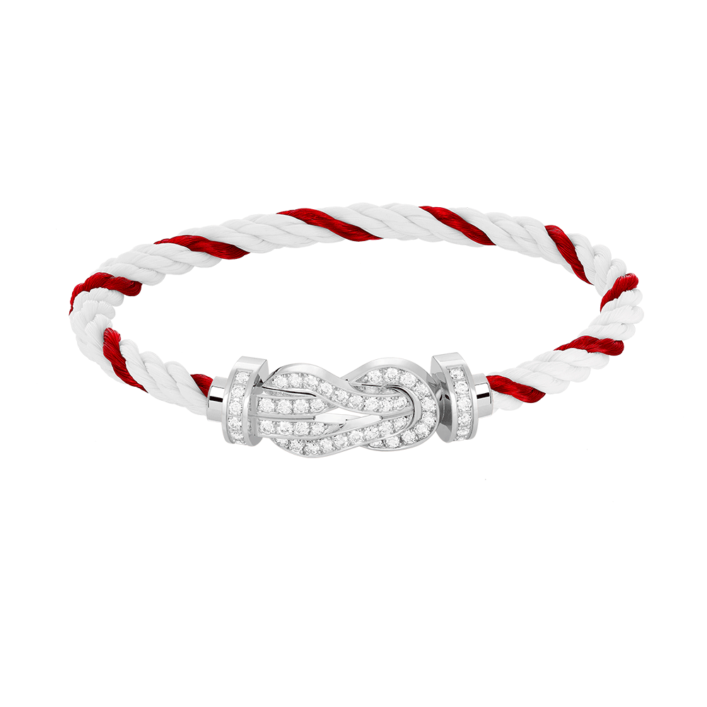 [Sophire Jewelry ]CHANCE LARGE 8 FIGURE BUCKLE FULL DIAMOND BRACELET SILVER