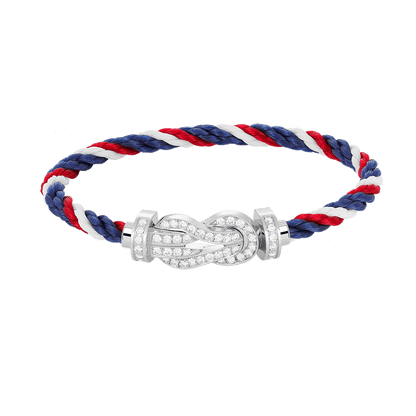 [Sophire Jewelry ]CHANCE LARGE 8 FIGURE BUCKLE FULL DIAMOND BRACELET SILVER
