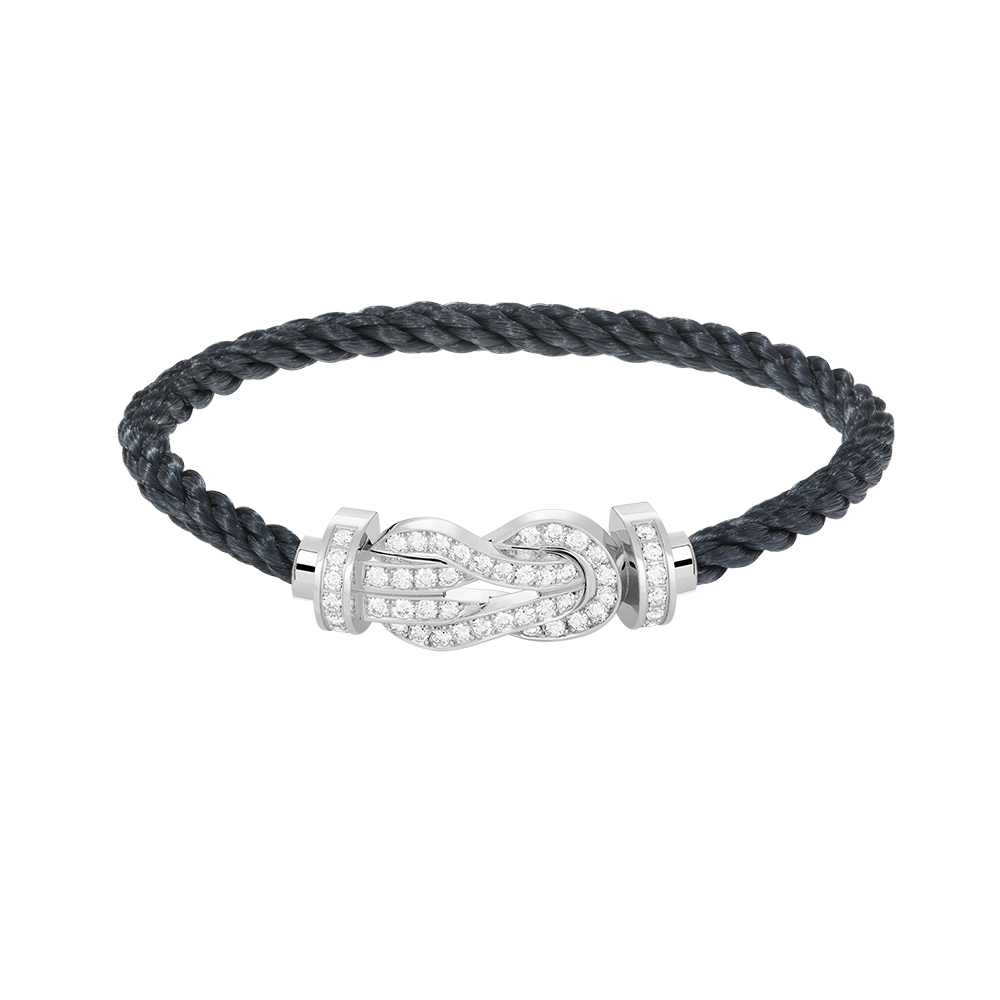 [Sophire Jewelry ]CHANCE LARGE 8 FIGURE BUCKLE FULL DIAMOND BRACELET SILVER