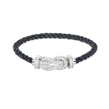 [Sophire Jewelry ]CHANCE LARGE 8 FIGURE BUCKLE FULL DIAMOND BRACELET SILVER
