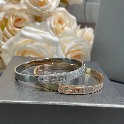 [Sophire Jewelry]Move Noa Rose Gold Pavé Diamond Bangle Bracelet