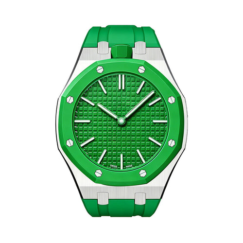 [Sophire]OAK POP GREEN STEEL SILICONE STRAP