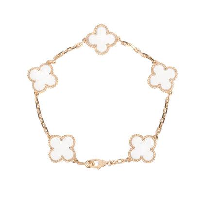[Sophire Jewelry ]CLOVER 5 MOTIF ROCK CRYSTAL BRACELET