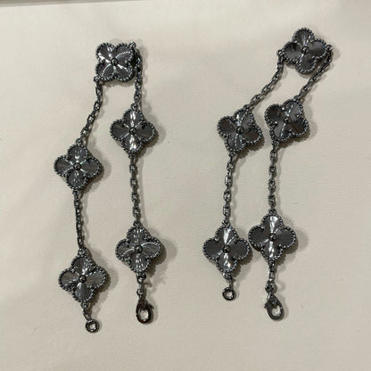 [Sophire Jewelry ]CLOVER 5 MOTIF BLACK BRACELET