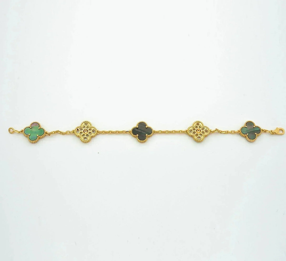 [Sophire Jewelry ] CLOVER 5 MOTIF GRAY MOP BRACELET COLLECTION