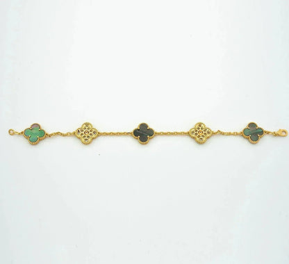 [Sophire Jewelry ] CLOVER 5 MOTIF GRAY MOP BRACELET COLLECTION