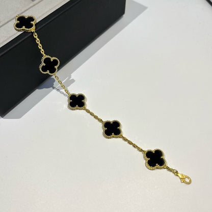 [Sophire Jewelry ] CLOVER 5 MOTIF ONYXS BRACELET COLLECTION