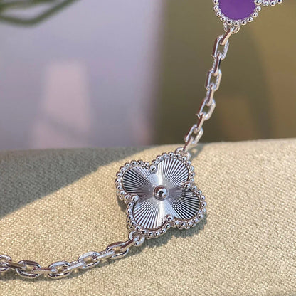 [Sophire Jewelry ] CLOVER 5 MOTIF VIOLET BRACELET COLLECTION