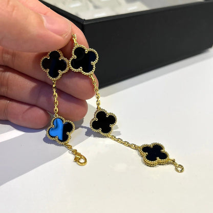 [Sophire Jewelry ] CLOVER 5 MOTIF ONYXS BRACELET COLLECTION