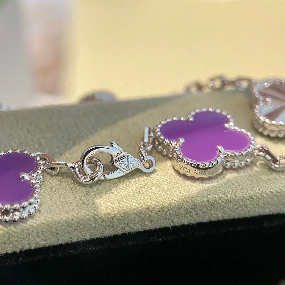 [Sophire Jewelry ] CLOVER 5 MOTIF VIOLET BRACELET COLLECTION