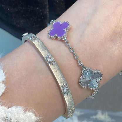 [Sophire Jewelry ] CLOVER 5 MOTIF VIOLET BRACELET COLLECTION