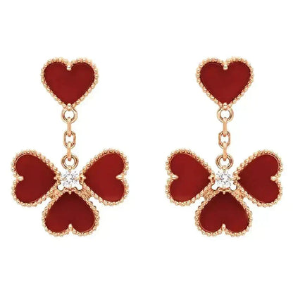 [Sophire Jewelry ]SWEET CLOVER CARNELIAN EARRINGS