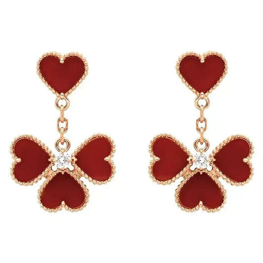[Sophire Jewelry ]SWEET CLOVER CARNELIAN EARRINGS