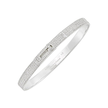 [Sophire Jewelry ]HM KELLY BRACELET IN SILVER AND FULL PAVE DIAMOND