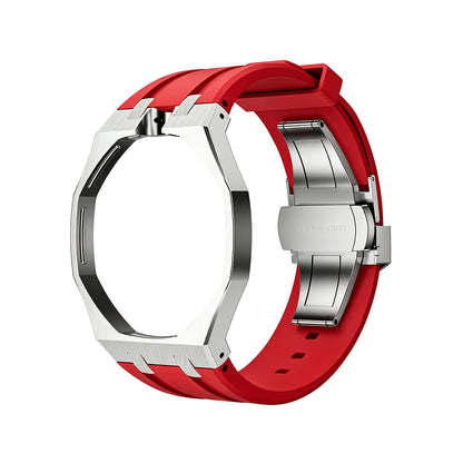 [Sophire]OAK POP RED STEEL SILICONE STRAP