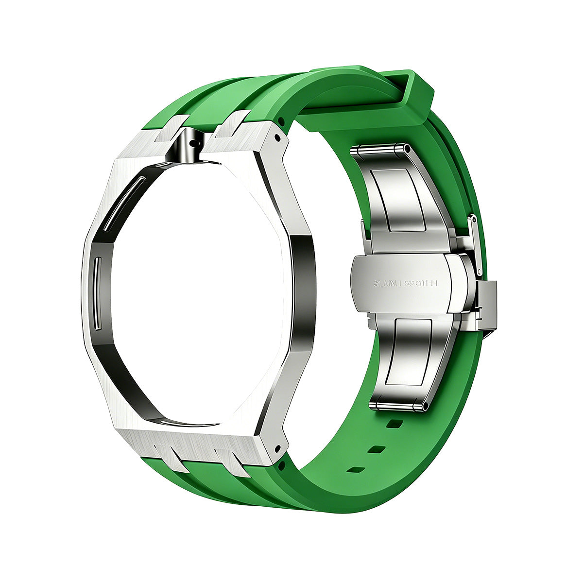 [Sophire]OAK POP GREEN STEEL SILICONE STRAP