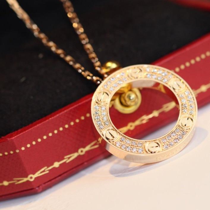 [Sophire Jewelry ]LOVE NECKLACE ADJUSTABLE ROSE GOLD