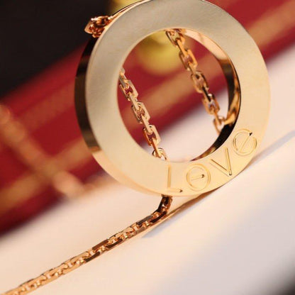 [Sophire Jewelry ]LOVE NECKLACE ADJUSTABLE ROSE GOLD