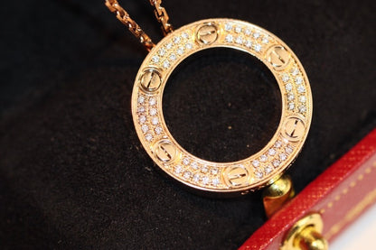 [Sophire Jewelry ]LOVE NECKLACE ADJUSTABLE ROSE GOLD