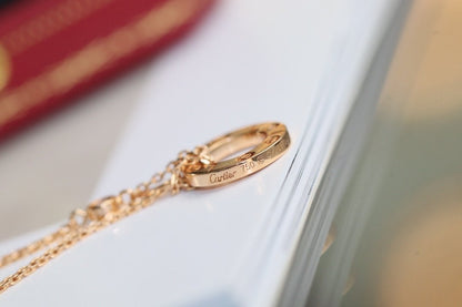 [Sophire Jewelry ]LOVE NECKLACE ADJUSTABLE ROSE GOLD 2 DIAMOND