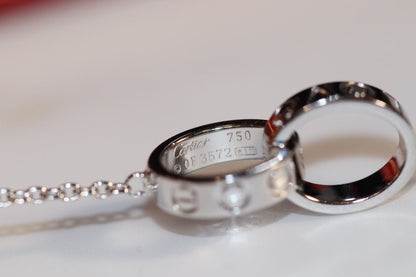 [Sophire Jewelry ]LOVE NECKLACE PINK GOLD AND SILVER