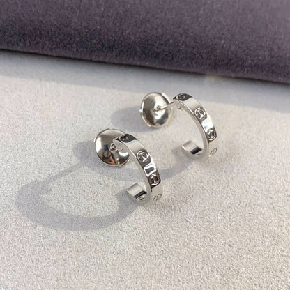[Sophire Jewelry ]LOVE EARRINGS 2.65MM SILVER