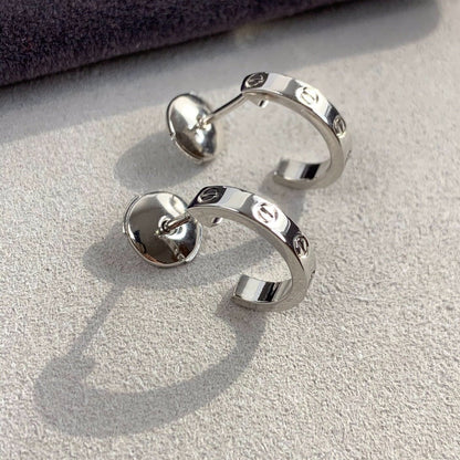 [Sophire Jewelry ]LOVE EARRINGS 2.65MM SILVER