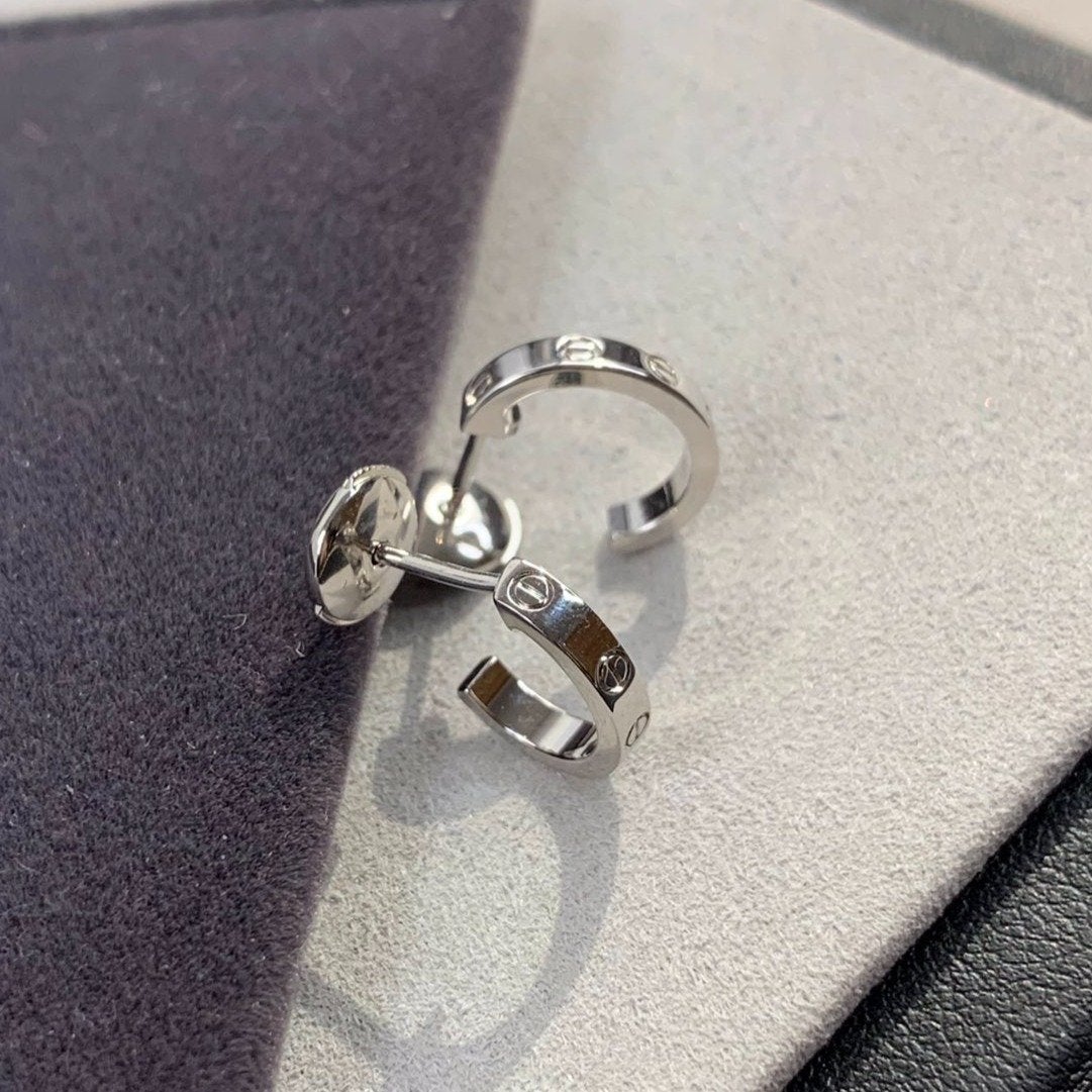 [Sophire Jewelry ]LOVE EARRINGS 2.65MM SILVER