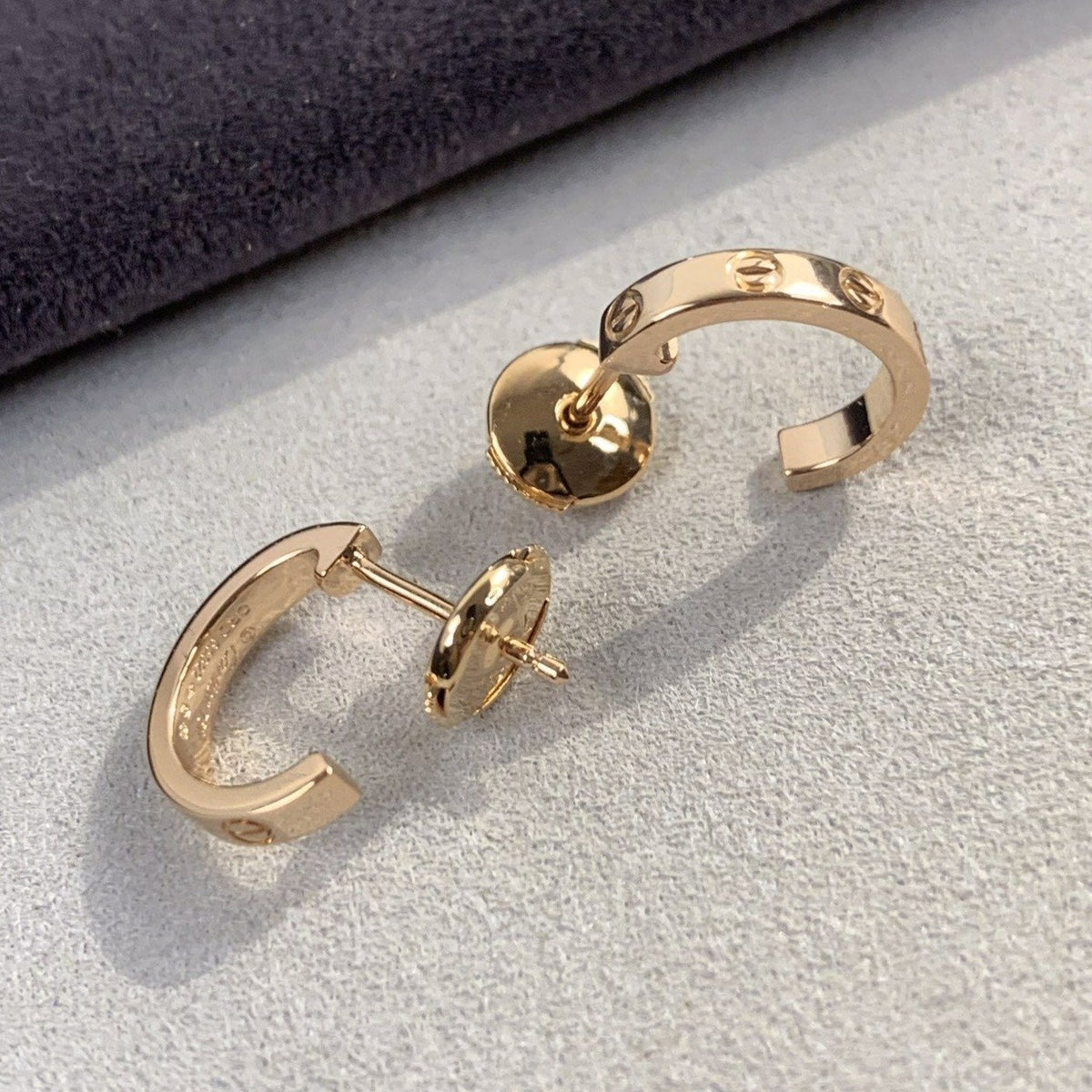 [Sophire Jewelry ]LOVE EARRINGS 2.65MM PINK GOLD